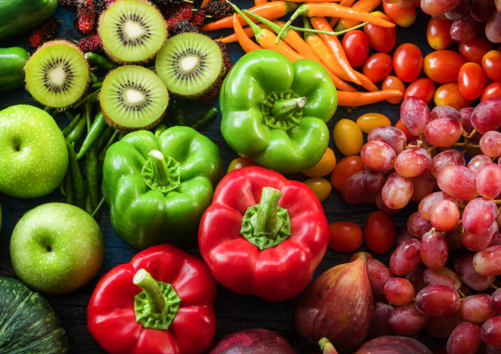 Obst- und Gemüsefarbe